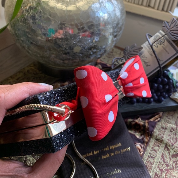 Auth. KATE SPADE Minnie Mousse glitter box Crosby - Picture 10 of 16